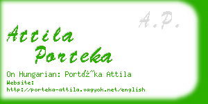 attila porteka business card